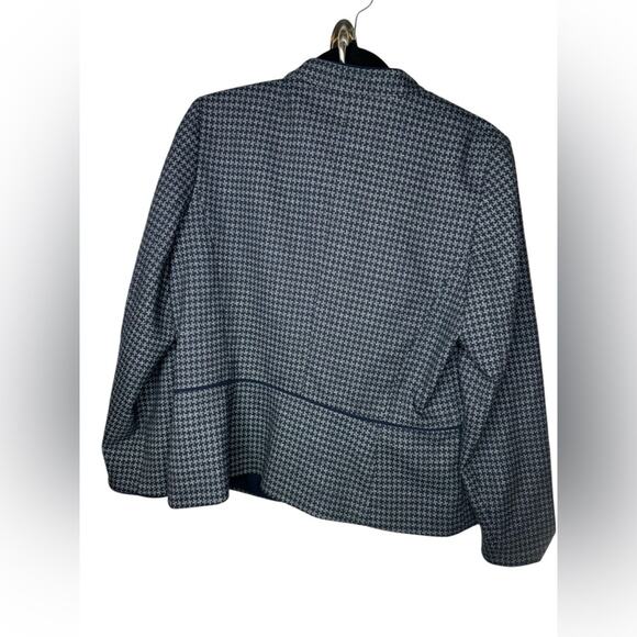 Talbots 14P blazer navy blue and dark gray - Picture 8 of 9